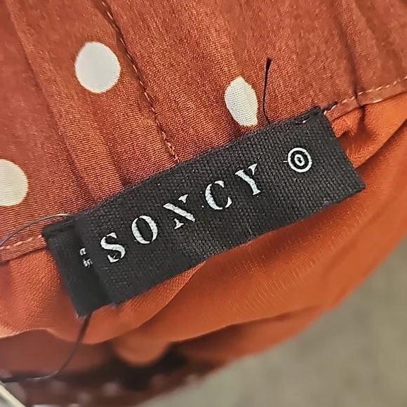 Soncy Polka Dot Wrap Skirt Size 0 (12) Brown & White NWT - Picture 3 of 8